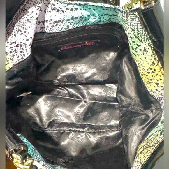 Betsey Johnson “Betseyville” Vintage Ombre Python Print Tote Bag - Picture 10 of 11